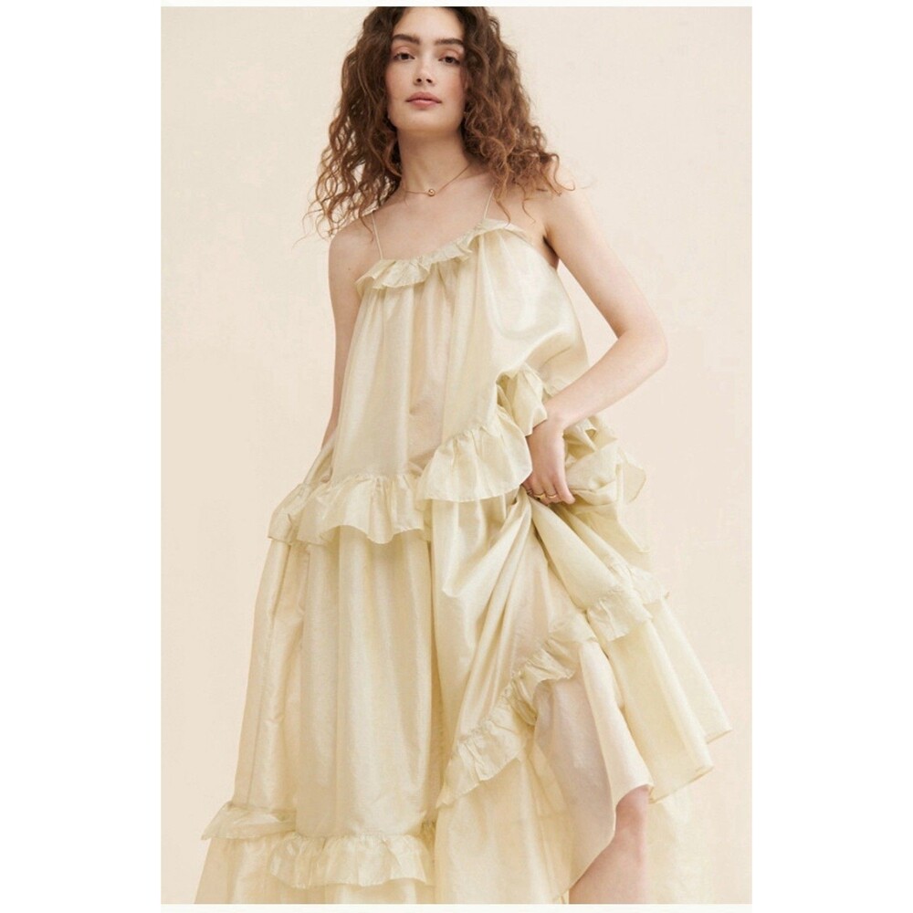 Stella Nova Sunniva Tiered Maxi Dress Size 34 Fairy Whimsical Feminine Chic